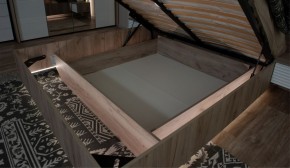 Спальня Джулия Кровать 160 МИ с подъемным механизмом Дуб крафт серый в Губкинском - gubkinskiy.ok-mebel.com | фото 3