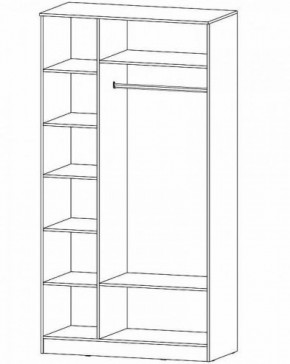 ГАММА Спальный гарнитур (модульный) дуб вотан в Губкинском - gubkinskiy.ok-mebel.com | фото 13