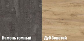Спальный гарнитур МСП-1 (Дуб золотой/Камень темный) 1600 в Губкинском - gubkinskiy.ok-mebel.com | фото 2