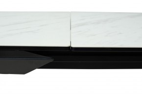 Стол CREMONA 160 KL-99 Белый мрамор матовый, итальянская керамика / черный каркас, ®DISAUR в Губкинском - gubkinskiy.ok-mebel.com | фото 4