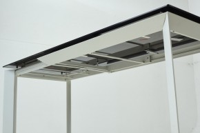 Стол CREMONA 180 KL-188 Контрастный мрамор матовый, итальянская керамика/ белый каркас, ®DISAUR в Губкинском - gubkinskiy.ok-mebel.com | фото 8