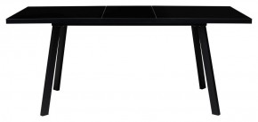 Стол ФИН 120 Черный, стекло/ Черный каркас М-City в Губкинском - gubkinskiy.ok-mebel.com | фото