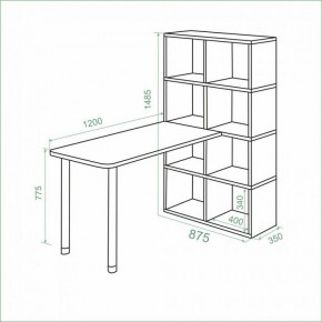 Стол компьютерный Bartolo в Губкинском - gubkinskiy.ok-mebel.com | фото 3