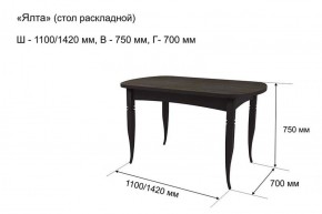 Стол раскладной Ялта (опоры массив цилиндрический) в Губкинском - gubkinskiy.ok-mebel.com | фото 5