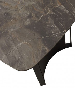 Стол RASMUS 160 KL-80 Серый мрамор, итальянская керамика / черный каркас, ®DISAUR в Губкинском - gubkinskiy.ok-mebel.com | фото 9