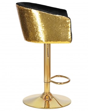 Стул барный DOBRIN DARCY GOLD SHINY, черный велюр с золотыми пайетками в Губкинском - gubkinskiy.ok-mebel.com | фото 3