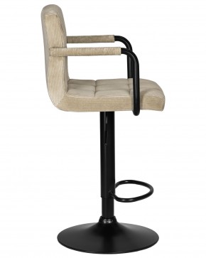 Стул барный DOBRIN KRUGER ARM BLACK, бежевый вельвет (LAR-E2041-04) в Губкинском - gubkinskiy.ok-mebel.com | фото 3