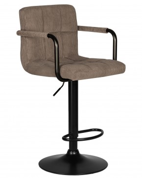 Стул барный DOBRIN KRUGER ARM BLACK, какао вельвет (LAR-E2041-05) в Губкинском - gubkinskiy.ok-mebel.com | фото 2