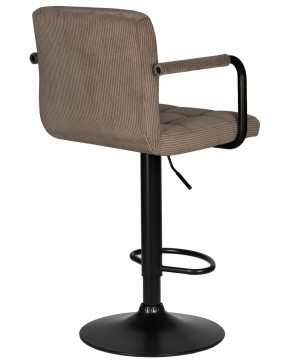 Стул барный DOBRIN KRUGER ARM BLACK, какао вельвет (LAR-E2041-05) в Губкинском - gubkinskiy.ok-mebel.com | фото 4
