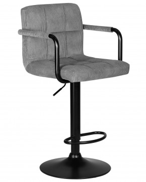 Стул барный DOBRIN KRUGER ARM BLACK, серый вельвет (LAR-E2041-25) в Губкинском - gubkinskiy.ok-mebel.com | фото 2