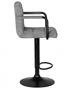 Стул барный DOBRIN KRUGER ARM BLACK, серый вельвет (LAR-E2041-25) в Губкинском - gubkinskiy.ok-mebel.com | фото 3