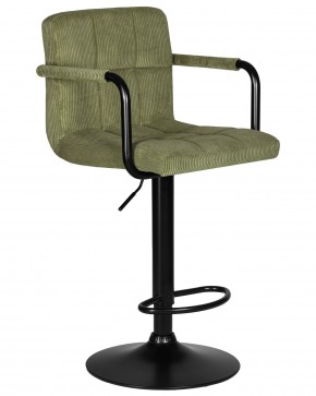 Стул барный DOBRIN KRUGER ARM BLACK, зеленый вельвет (LAR-E2041-7) в Губкинском - gubkinskiy.ok-mebel.com | фото 2