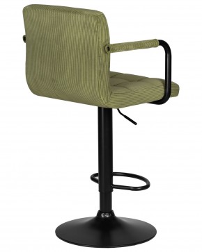 Стул барный DOBRIN KRUGER ARM BLACK, зеленый вельвет (LAR-E2041-7) в Губкинском - gubkinskiy.ok-mebel.com | фото 4