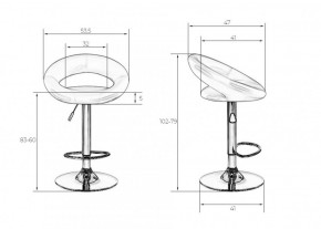 Стул барный DOBRIN MIRA LM-5001 (красный) в Губкинском - gubkinskiy.ok-mebel.com | фото 3