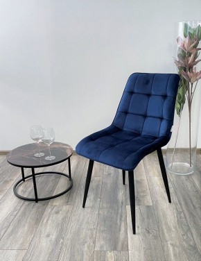 Стул CHIC BLUVEL-86 NAVY BLUE / черный каркас М-City в Губкинском - gubkinskiy.ok-mebel.com | фото 3