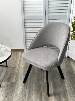 Стул DUNA 360 град. поворот. B22 Серый, велюр / черный каркас, М-City в Губкинском - gubkinskiy.ok-mebel.com | фото 8