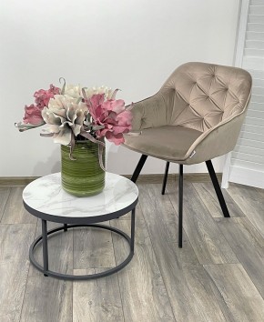 Стул GALE 360 град. поворот. BLUVEL-40 BEIGE, велюр/ черный каркас, М-City в Губкинском - gubkinskiy.ok-mebel.com | фото 2