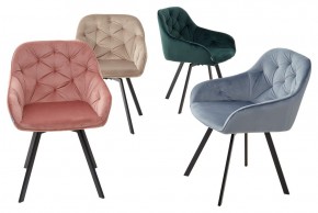 Стул GALE 360 град. поворот. BLUVEL-40 BEIGE, велюр/ черный каркас, М-City в Губкинском - gubkinskiy.ok-mebel.com | фото 3