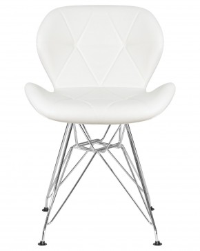 Стул обеденный DOBRIN BUTTERFLY CHROME, ножки хром, цвет белый в Губкинском - gubkinskiy.ok-mebel.com | фото 6