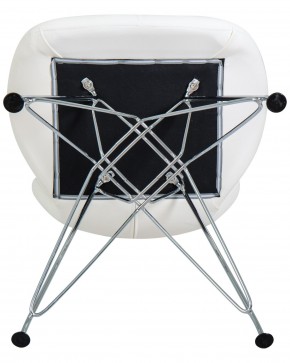 Стул обеденный DOBRIN BUTTERFLY CHROME, ножки хром, цвет белый в Губкинском - gubkinskiy.ok-mebel.com | фото 8