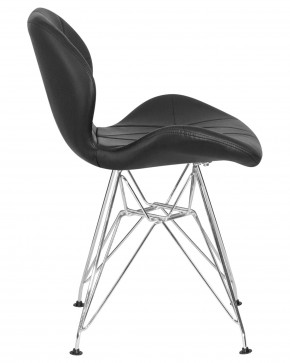 Стул обеденный DOBRIN BUTTERFLY CHROME, ножки хром, цвет чёрный в Губкинском - gubkinskiy.ok-mebel.com | фото 3