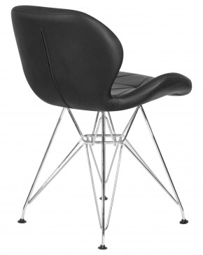 Стул обеденный DOBRIN BUTTERFLY CHROME, ножки хром, цвет чёрный в Губкинском - gubkinskiy.ok-mebel.com | фото 4