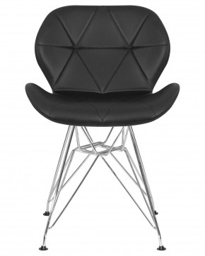 Стул обеденный DOBRIN BUTTERFLY CHROME, ножки хром, цвет чёрный в Губкинском - gubkinskiy.ok-mebel.com | фото 7