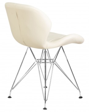 Стул обеденный DOBRIN BUTTERFLY CHROME, ножки хром, цвет кремовый в Губкинском - gubkinskiy.ok-mebel.com | фото 4