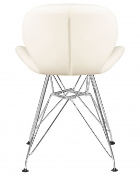 Стул обеденный DOBRIN BUTTERFLY CHROME, ножки хром, цвет кремовый в Губкинском - gubkinskiy.ok-mebel.com | фото 5