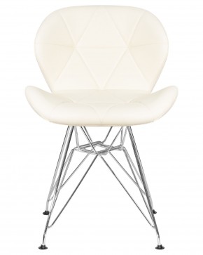 Стул обеденный DOBRIN BUTTERFLY CHROME, ножки хром, цвет кремовый в Губкинском - gubkinskiy.ok-mebel.com | фото 6