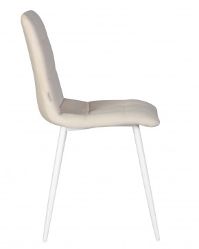 Стул обеденный DOBRIN CHILLY, Кремовый Holland 05, основание белое в Губкинском - gubkinskiy.ok-mebel.com | фото 4