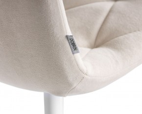 Стул обеденный DOBRIN CHILLY ROMBO, Бежевый Simple 44, основание белое в Губкинском - gubkinskiy.ok-mebel.com | фото 10