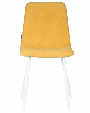 Стул обеденный DOBRIN CHILLY ROMBO, Горчичный Simple 15, основание белый в Губкинском - gubkinskiy.ok-mebel.com | фото 7