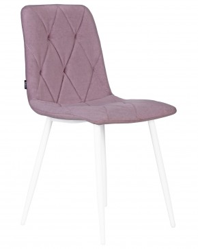 Стул обеденный DOBRIN CHILLY ROMBO, Лавандовый Simple 48, основание белый в Губкинском - gubkinskiy.ok-mebel.com | фото 2