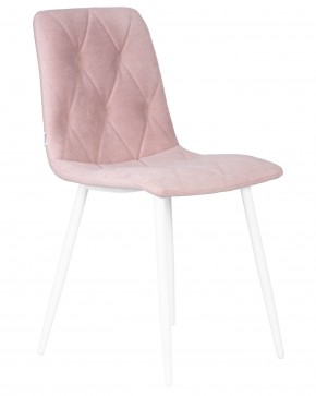 Стул обеденный DOBRIN CHILLY ROMBO, Розовый Simple 03, основание белый в Губкинском - gubkinskiy.ok-mebel.com | фото 2