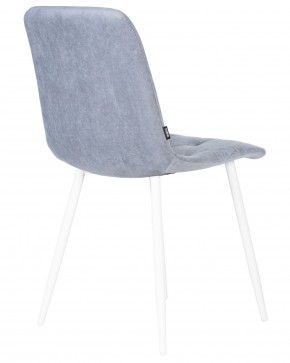 Стул обеденный DOBRIN CHILLY ROMBO, Серо-голубой Simple 26, основание белый в Губкинском - gubkinskiy.ok-mebel.com | фото 4