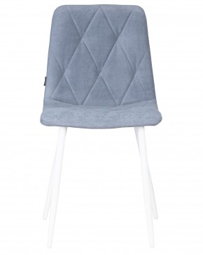 Стул обеденный DOBRIN CHILLY ROMBO, Серо-голубой Simple 26, основание белый в Губкинском - gubkinskiy.ok-mebel.com | фото 6