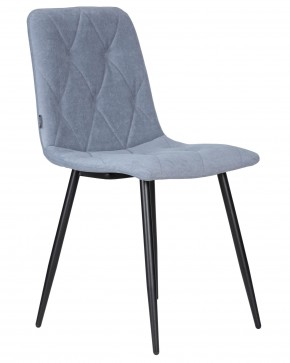 Стул обеденный DOBRIN CHILLY ROMBO, Серо-голубой Simple 26, основание черное в Губкинском - gubkinskiy.ok-mebel.com | фото 2