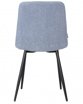 Стул обеденный DOBRIN CHILLY ROMBO, Серо-голубой Simple 26, основание черное в Губкинском - gubkinskiy.ok-mebel.com | фото 5