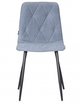 Стул обеденный DOBRIN CHILLY ROMBO, Серо-голубой Simple 26, основание черное в Губкинском - gubkinskiy.ok-mebel.com | фото 6