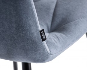 Стул обеденный DOBRIN CHILLY ROMBO, Серо-голубой Simple 26, основание черное в Губкинском - gubkinskiy.ok-mebel.com | фото 7