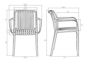 Стул обеденный DOBRIN WALTER ARM, черный (B-03) в Губкинском - gubkinskiy.ok-mebel.com | фото 7