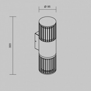 Светильник на штанге Maytoni Alura O492WL-02GF в Губкинском - gubkinskiy.ok-mebel.com | фото 5