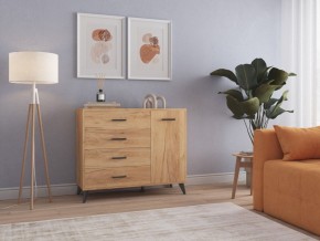 СВЕТЛАНА LOFT Комод-тумба  (дуб золотой) в Губкинском - gubkinskiy.ok-mebel.com | фото 3