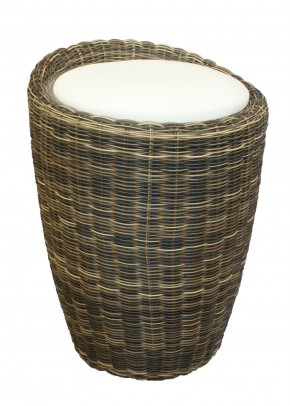 Табурет с местом для хранения LM-1100Rattan, кремовый в Губкинском - gubkinskiy.ok-mebel.com | фото