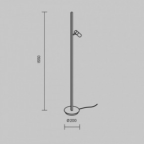 Торшер Maytoni Thin MOD395FL-L28BS3K в Губкинском - gubkinskiy.ok-mebel.com | фото 4