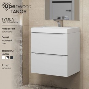 Тумба под раковину Uperwood Tanos 70 см, подвесная, белая матовая в Губкинском - gubkinskiy.ok-mebel.com | фото 5