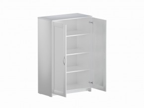 Тумба СИРИУС двухдверная высокая, цвет белый в Губкинском - gubkinskiy.ok-mebel.com | фото 3