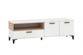 Тумба ТВА НМ 013.44 "Bergen" (Белый/Дуб бунратти) в Губкинском - gubkinskiy.ok-mebel.com | фото