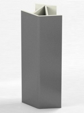 Угловое соединение для цоколя 135 гр. h150 мм (Алюминий, Белый, Черный, Сономаый) в Губкинском - gubkinskiy.ok-mebel.com | фото 1